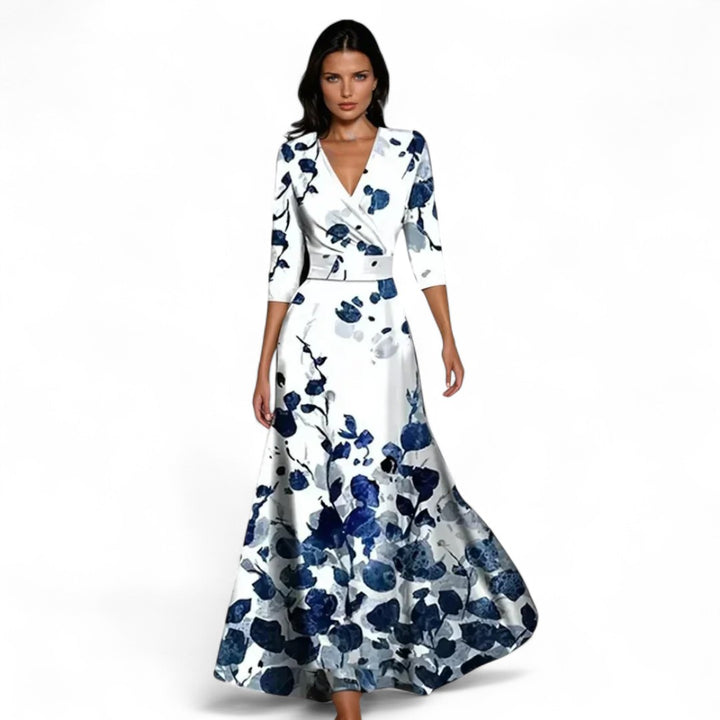 Emily™ | Stilfuld Blomstret Omslagskjole