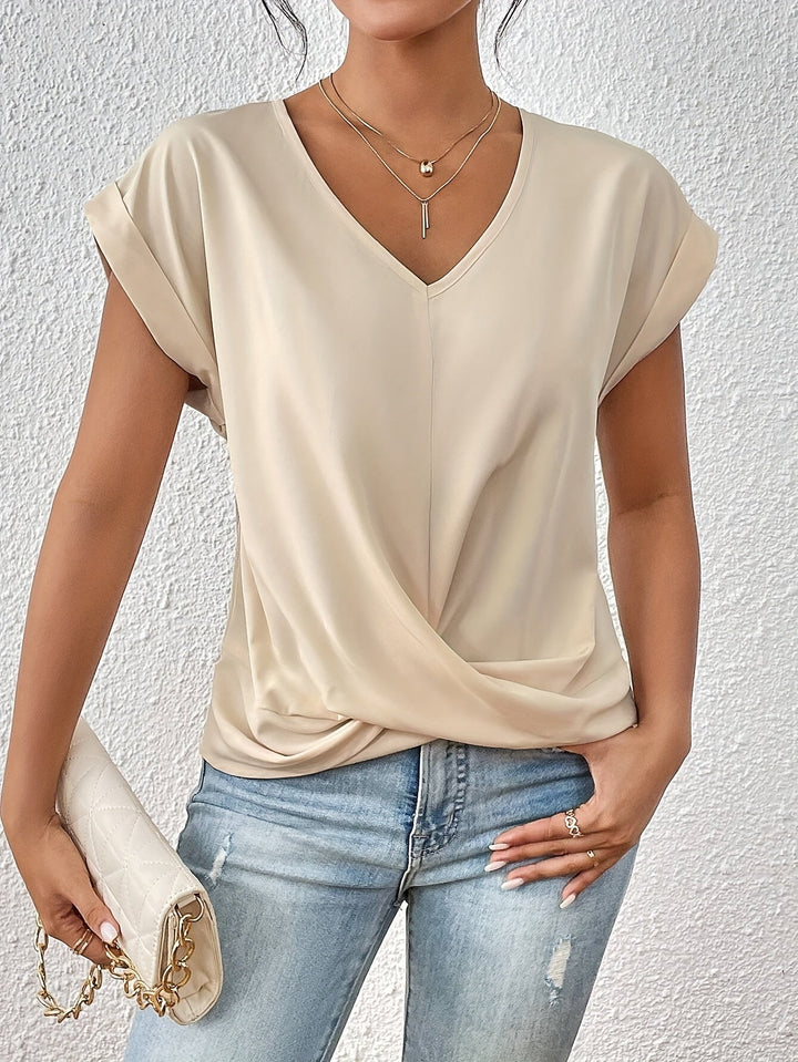 Eloise | Stilfuld V-hals-top med snoet front