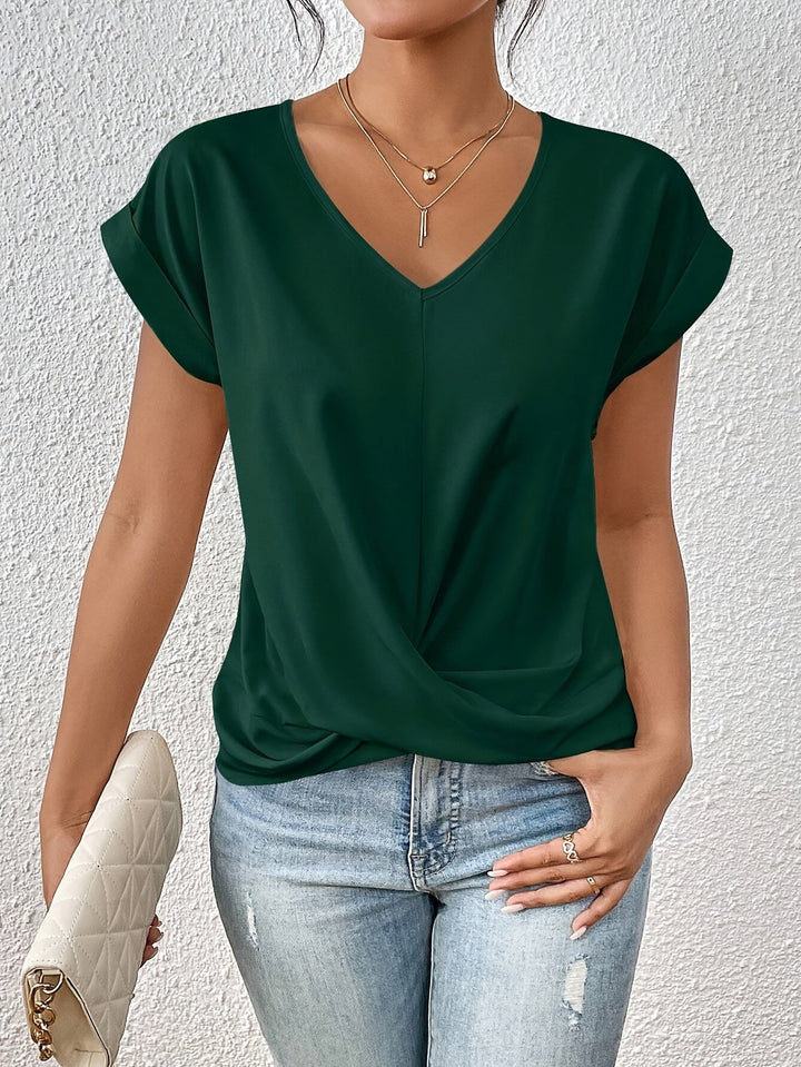Eloise | Stilfuld V-hals-top med snoet front