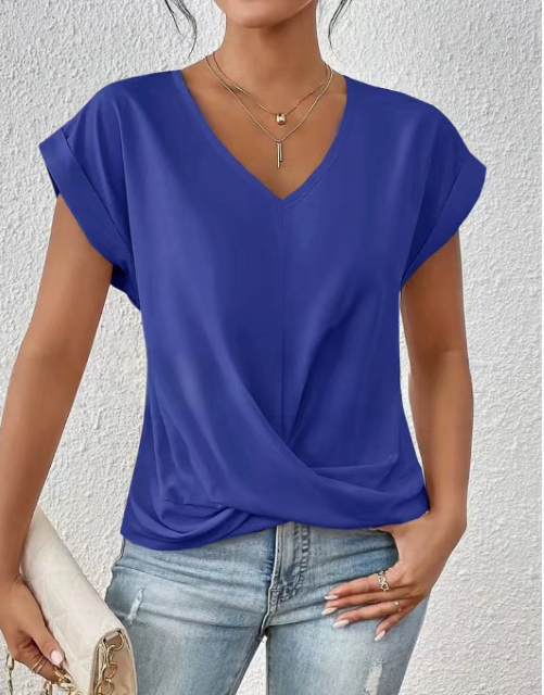 Eloise | Stilfuld V-hals-top med snoet front